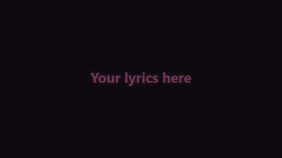Karaoke Fill mode