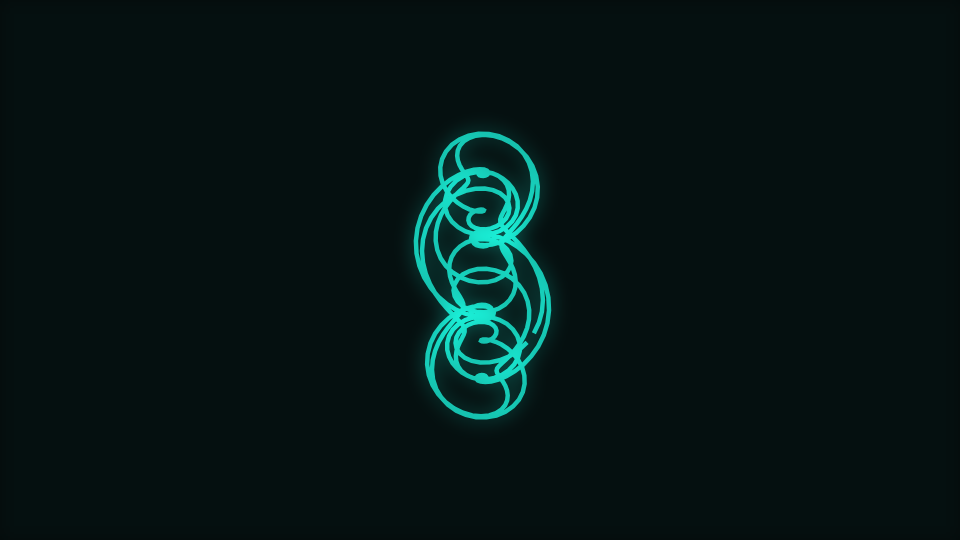 A looping closed curve traced on an XY plane, like an oscilloscope figure