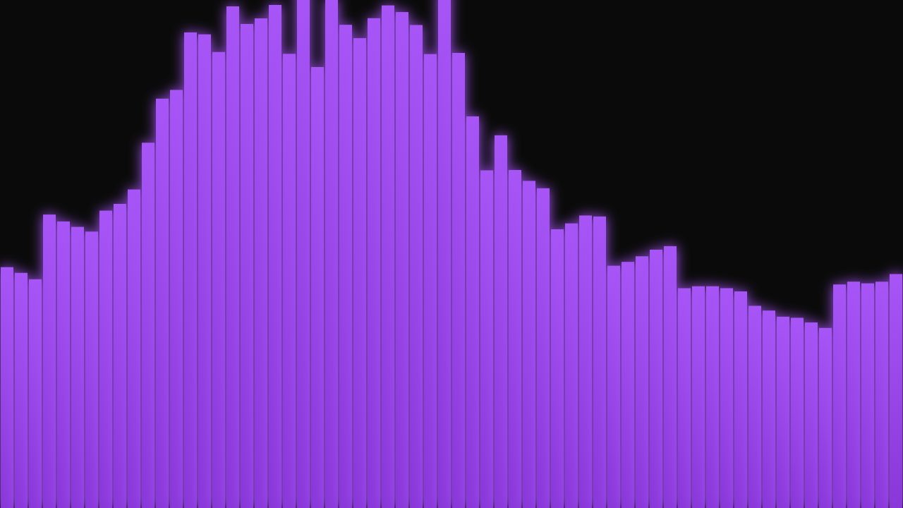 A spectrum-bars visualizer still